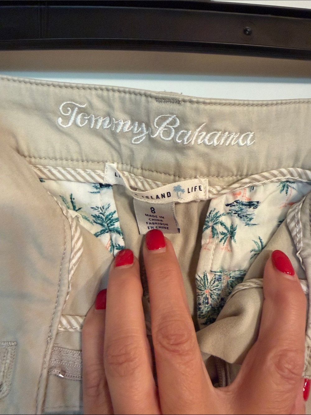 Tommy Bahama Beige/Tan Women's Bermuda Shorts - Picture 2 of 3